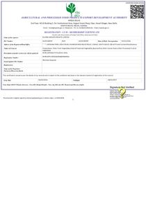 Elvora Groups Indian Exporter Certificate